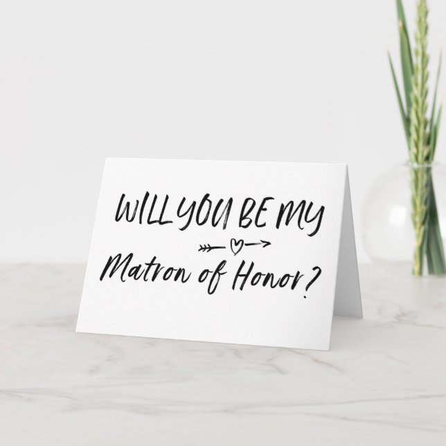 Will You Be My Matron of Honor Asking Card (Front)