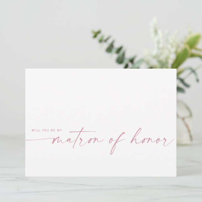 Will You Be My Matron of Honour | Blush Pink (Standing Front)