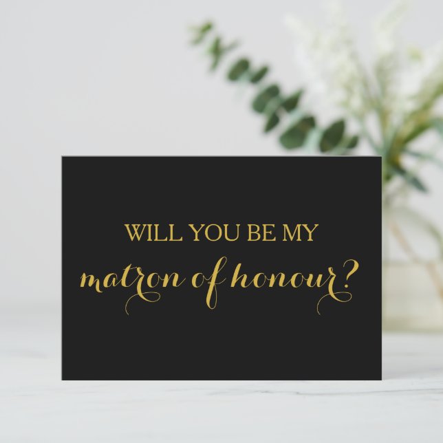 Will You Be My Matron of Honour Card Bridal Party (Standing Front)