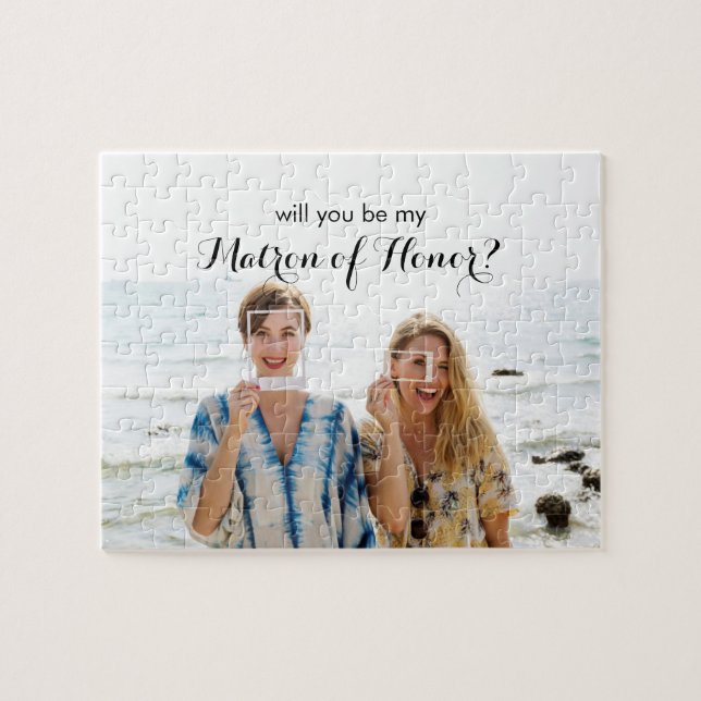 Will You be My Matron Of Honour Custom Photo Jigsaw Puzzle (Horizontal)