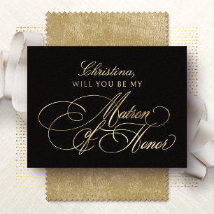Will You Be My Matron of Honour Foil Card