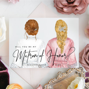Will you be my Matron of Honour? Girls in Robes In Invitation