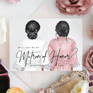 Will you be my Matron of Honour? Girls in Robes In Invitation