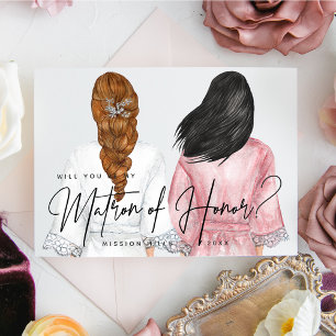 Will you be my Matron of Honour? Girls in Robes In Invitation