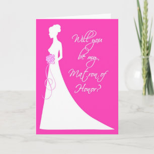 Will You Be My Matron of Honour? Invitation