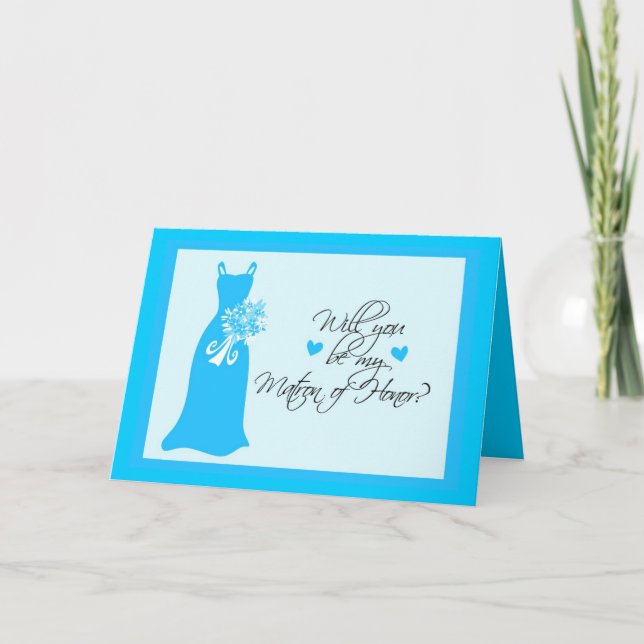 Will you be my Matron of Honour? Invitation (Front)