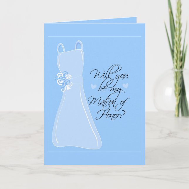 "Will you be my Matron of Honour?" Invitation (Front)