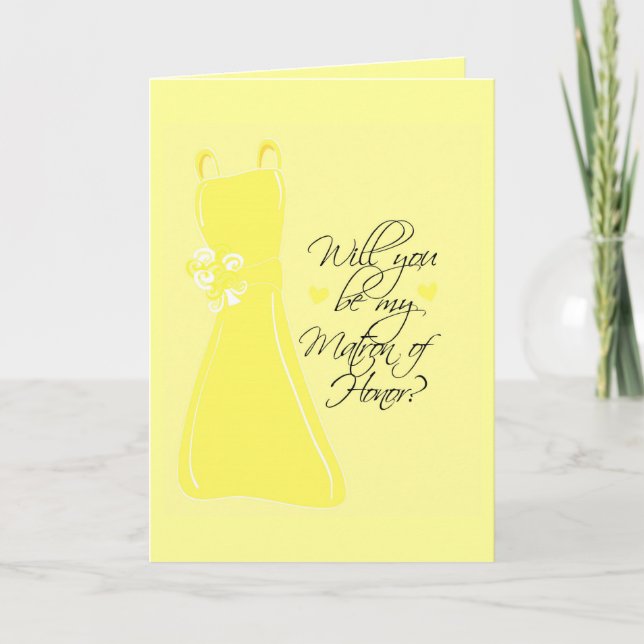 "Will you be my Matron of Honour?" Invitation (Front)