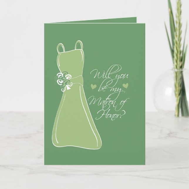 "Will you be my Matron of Honour?" Invitation (Front)
