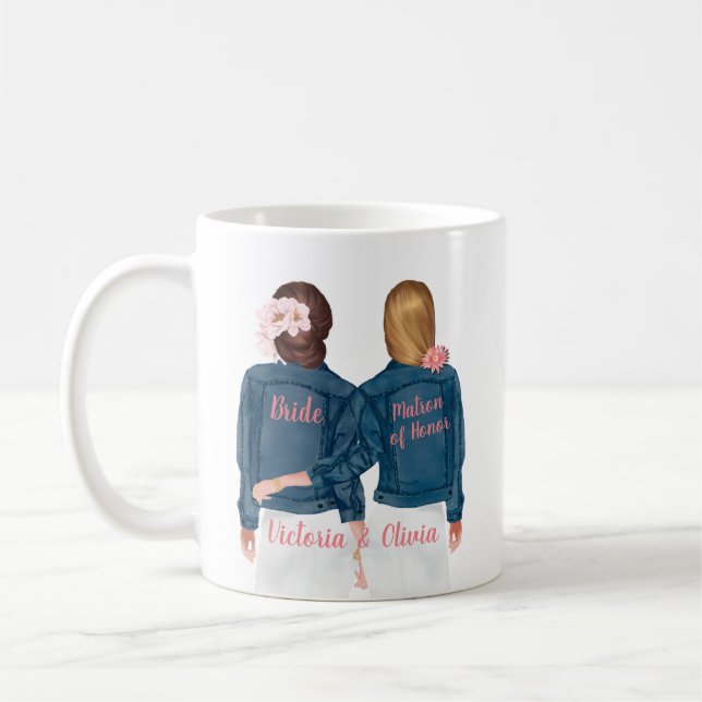 Will you be my Matron of Honour Jean Jacket Mug (Left)