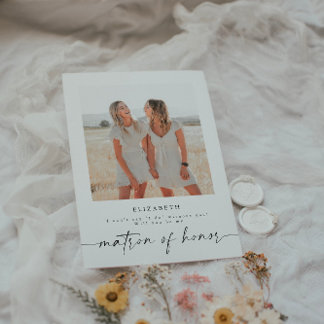 Will You Be My Matron Of Honour Photo Proposal Car Invitation