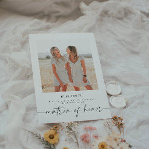Will You Be My Matron Of Honour Photo Proposal Car Invitation