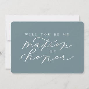 Will You Be My Matron of Honour Photo Proposal Car Invitation