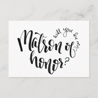 Will You Be My Matron of Honour? Proposal Card
