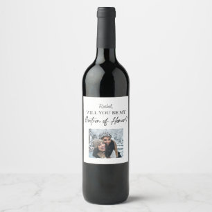 Will You Be My Matron of Honour Proposal Custom Wine Label