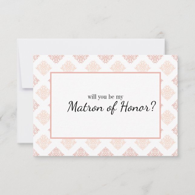 Will You Be My Matron of Honour Soft Peachy Blush (Front)