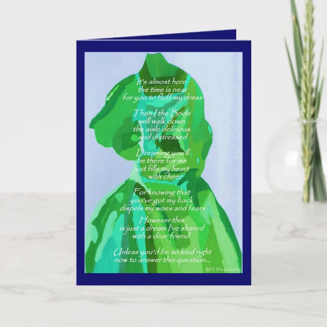 Will You Be My Matron Of Honour Spring/Summer Card (Front)