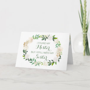 Will you be my Matron of Honour white floral Invitation