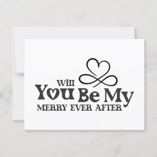 Will You Be My Merry Ever After, Christmas Proposa Postcard