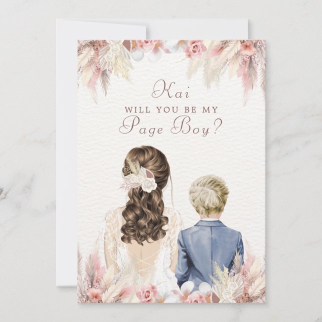 Will You Be My Page Boy Bridal Party Proposal  Invitation (Front)