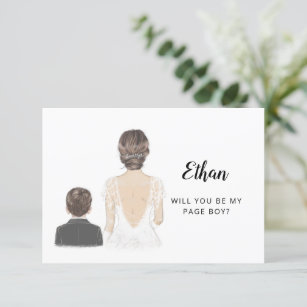 Will You Be My Page Boy Proposal Flat Card