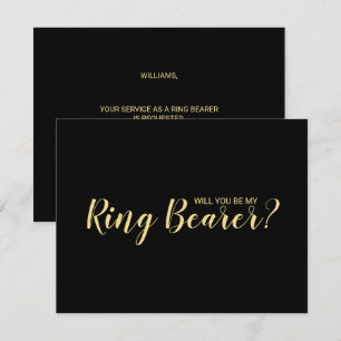 Will You Be My Ring Bearer? Elegant Proposal Invitation