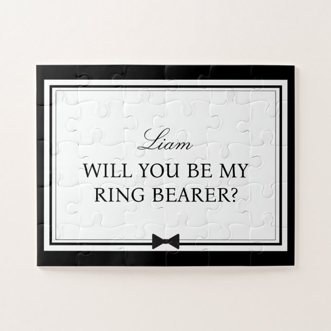 "Will You Be My Ring Bearer" Fun Kids Proposal  Jigsaw Puzzle (Horizontal)
