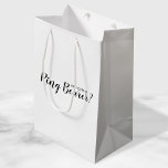 Will You Be My Ring Bearer? Modern Proposal Medium Gift Bag<br><div class="desc">"Will You Be Ring Bearer?" Modern Proposal Gift bag
featuring title "Will You Be My Ring Bearer?" in black modern script font style on white background.</div>
