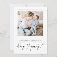 Will You Be My Ring Security Proposal Photo Card
