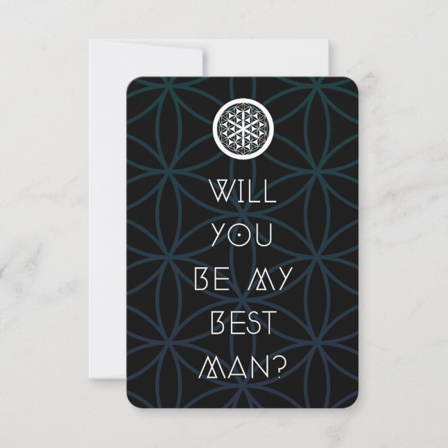 will you be my sacred best man invitation (Front)