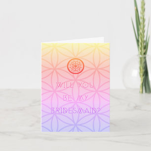 will you be my sacred bridesmaid invitation