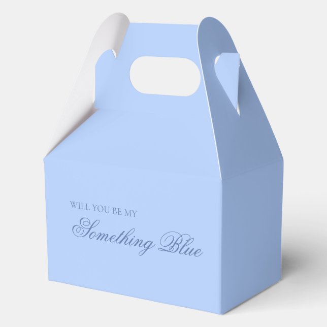 Will You Be My Something Blue Proposal Box (Front)