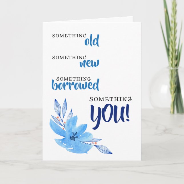 Will You Be My Something Blue? Wedding Card (Front)