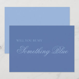 Will You Be My Something Blue Wedding Party Card