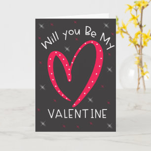 Will You Be My Valentine Card   Cute and Romantic
