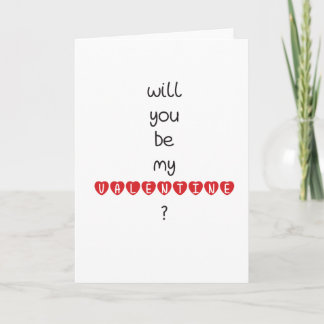 Will you be my valentine? Customisable Holiday Card