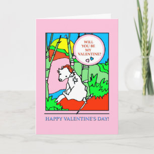 Will You Be My Valentine-In Pink Holiday Card