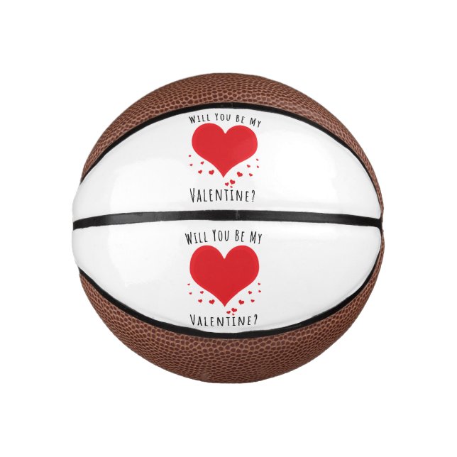 Will you be my valentine mini basketball (Front)