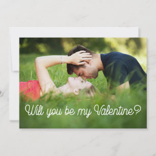 Will you be my Valentine modern photo card