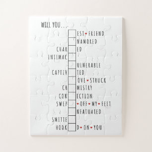 Will You Be My Valentine - New Love Declaration   Jigsaw Puzzle