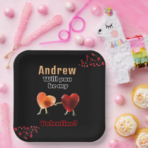 Will you be my Valentine? Paper Plate