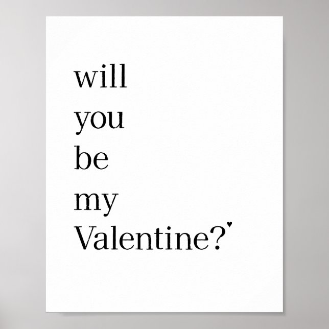 Will you be my Valentine? - poster (Front)