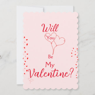 Will You Be My Valentine Proposal Card