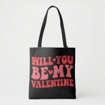 Will you be my Valentine tote bag