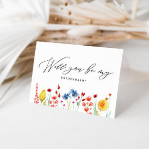 Will you be my...Wildflower Border Card
