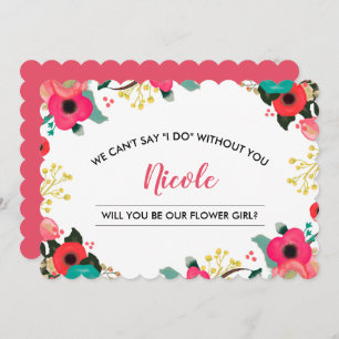 Will you be our Flower Girl? Custom Invitations