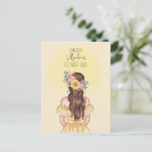 Will You Be Our Flower Girl Floral Holiday Postcard