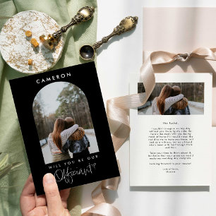 Will you be our Officiant Minimalist Photo 2-sided