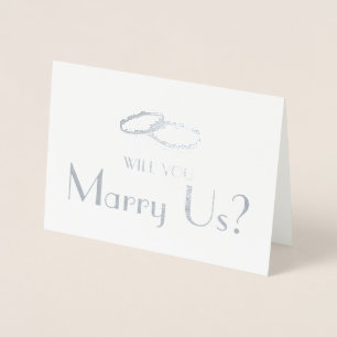 Will You Be Our Officiant   Wedding Marry Us Foil Card