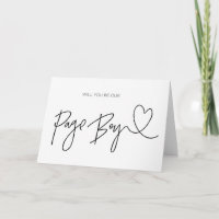 Will You Be Our Page Boy Heart Wedding Card